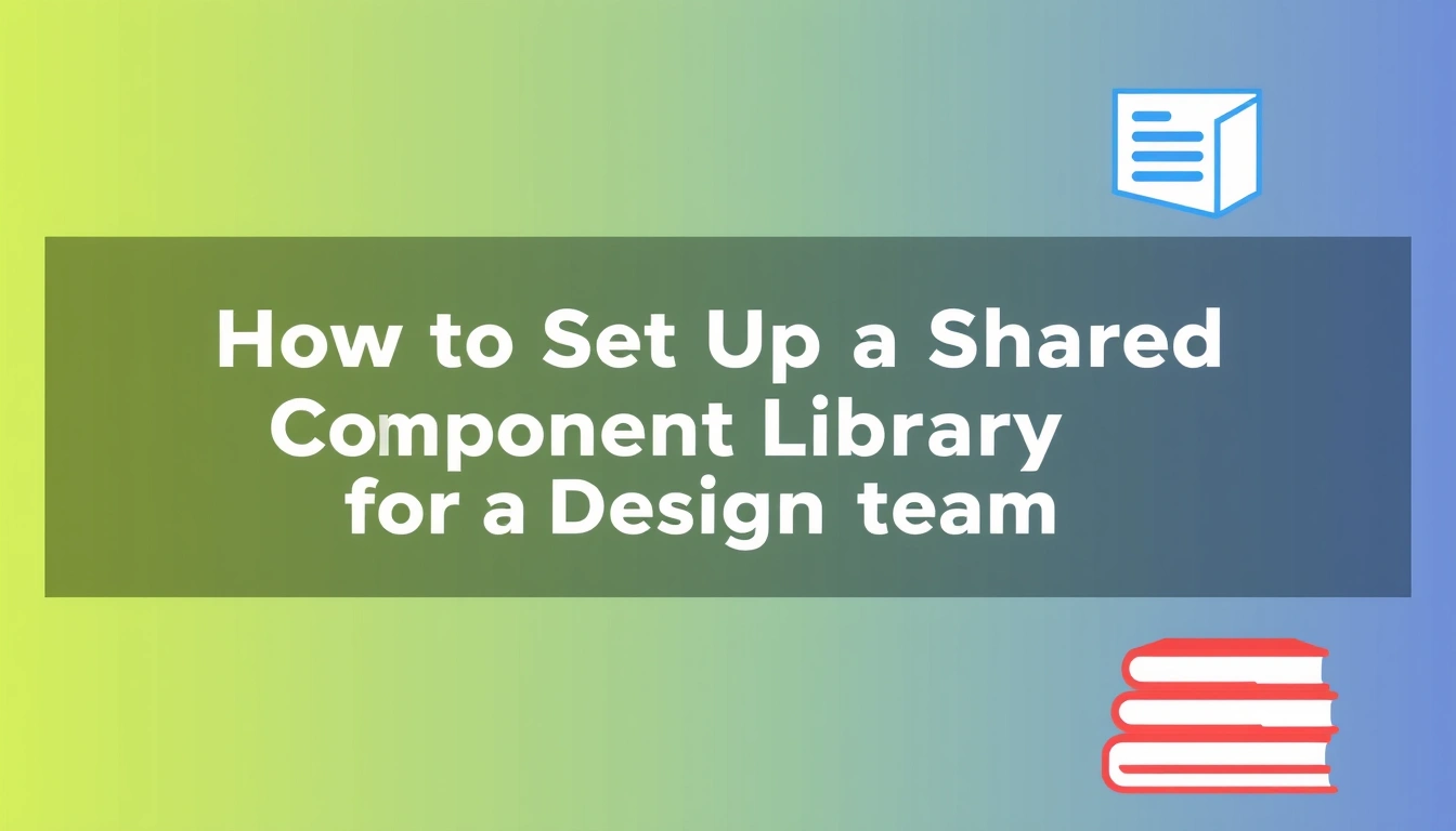 How to Set Up a Shared Component Library for a Design Team